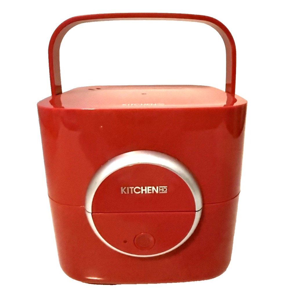 Electric Lunch Box Red by Kitchen HQ with Vacuum Sealed Trays TESTED and WORKING